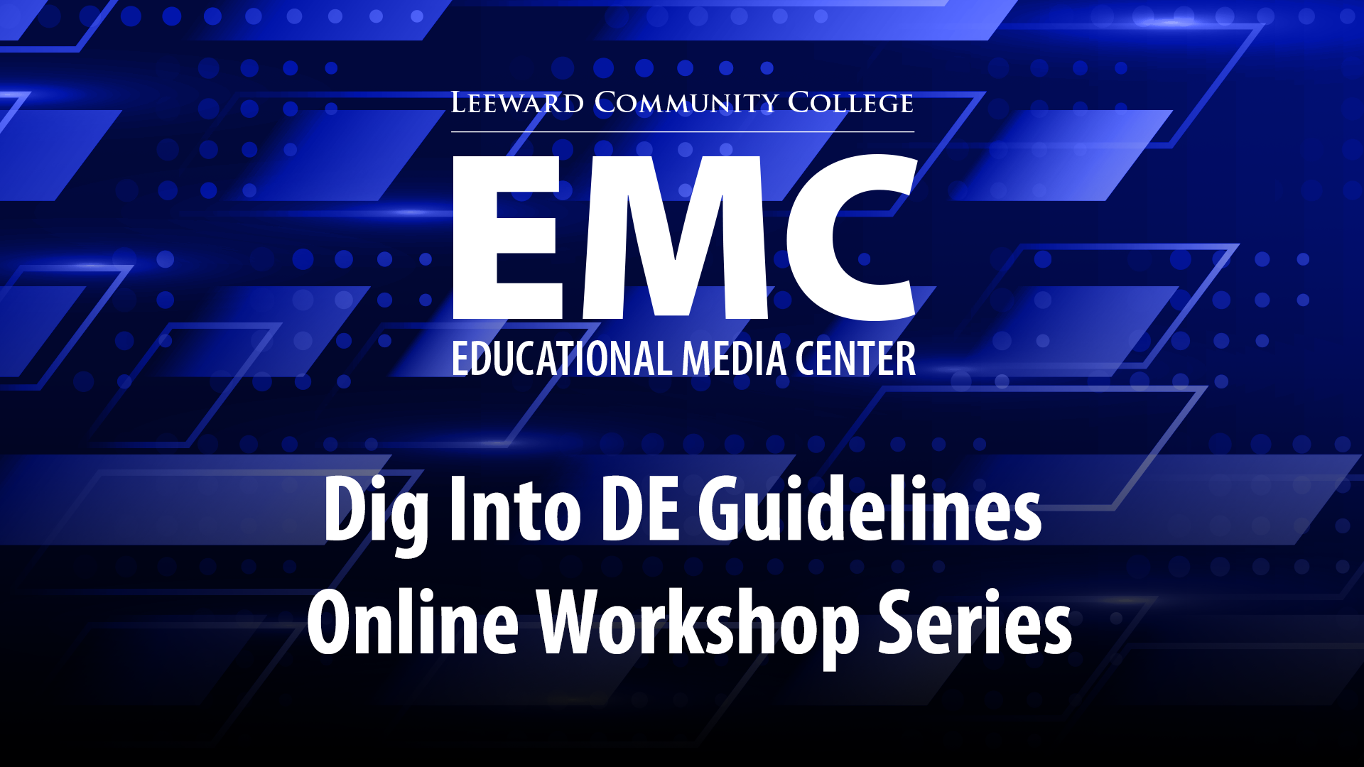 Dig into DE guidelines online workshop series